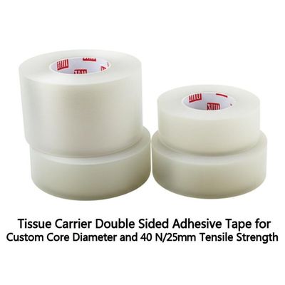 Heat Resistant Double Sided Adhesive Tape with 40 N/25mm Tensile Strength and Custom Core Diameter