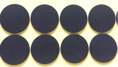 Ronde Zwarte Douane EVA Foam Diameter D80*1.5mm 60 Graden Hard Rond Kussen