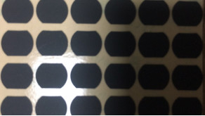Matte Black Irregular Shape Mylar-Polyesterfilm 0.3mm Silicone Met een laag bedekte Stof